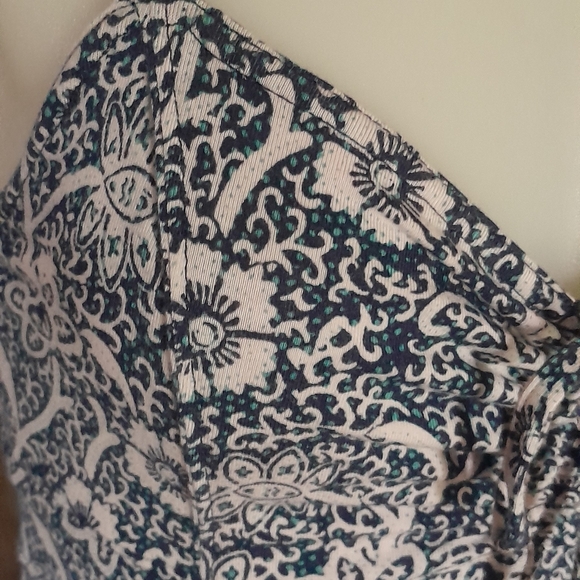 Free People Happiness in Bloom Floral Halter Top in Hula Blue sz Small - Picture 9 of 11